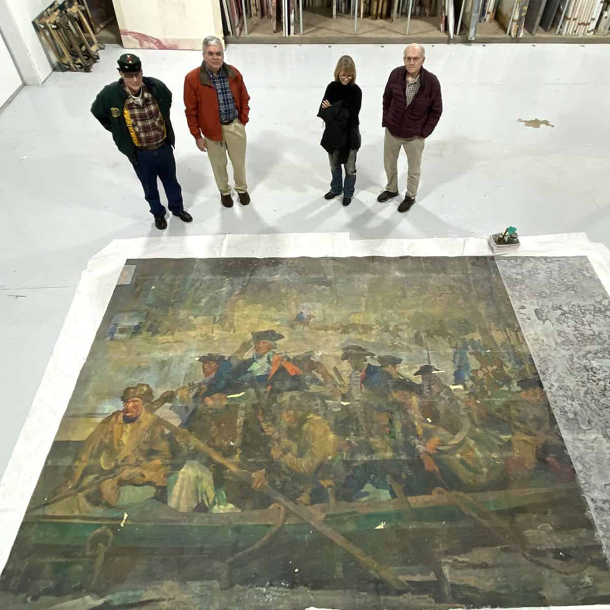 Ewing historian’s sleuthing leads to rediscovery of historic mural of Washington crossing the Delaware River
