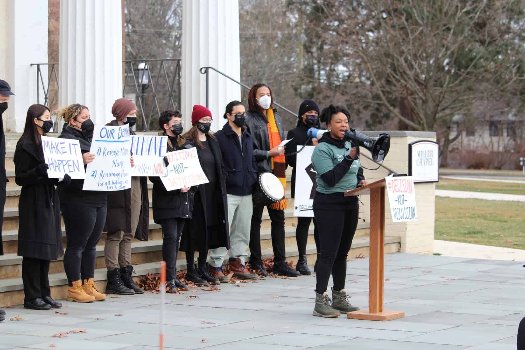 Photos: Princeton Seminary students call on trustees to change name of chapel