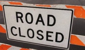 road closed Princeton sign