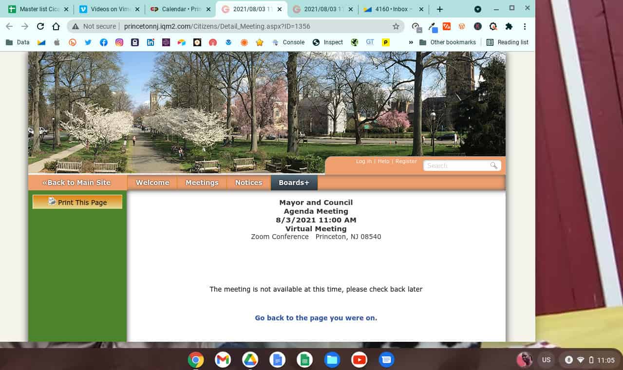 In Princeton, a public meeting on Zoom that the public can’t attend